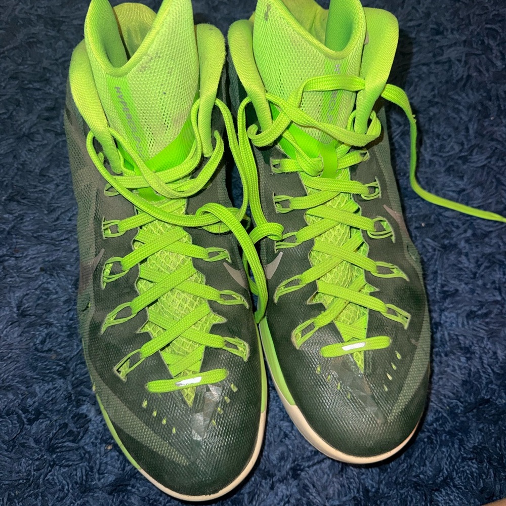 Nike Neon Green High-Top Sneakers